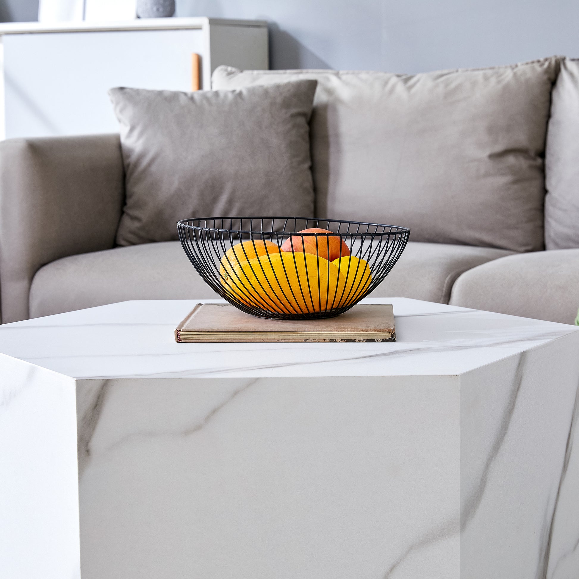 Modern Mdf Coffee Table, With Complex Texture Patterns, Style And Texture Coffee Table To Redefine Your Interior Decoration And Enhance Your Living Space, Stylish And Durable Design White Mdf