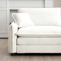 3 Piece Comfortable Oversized Sectional Sofa, One Single Sofa And One 2 Seater Sofa And One 3 Seater Sofabeige Corduroy Deep Seat Sofa Beige Corduroy 6 Seat