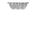 Faux Silk Waterfall Embellished Valance Silver 38X46