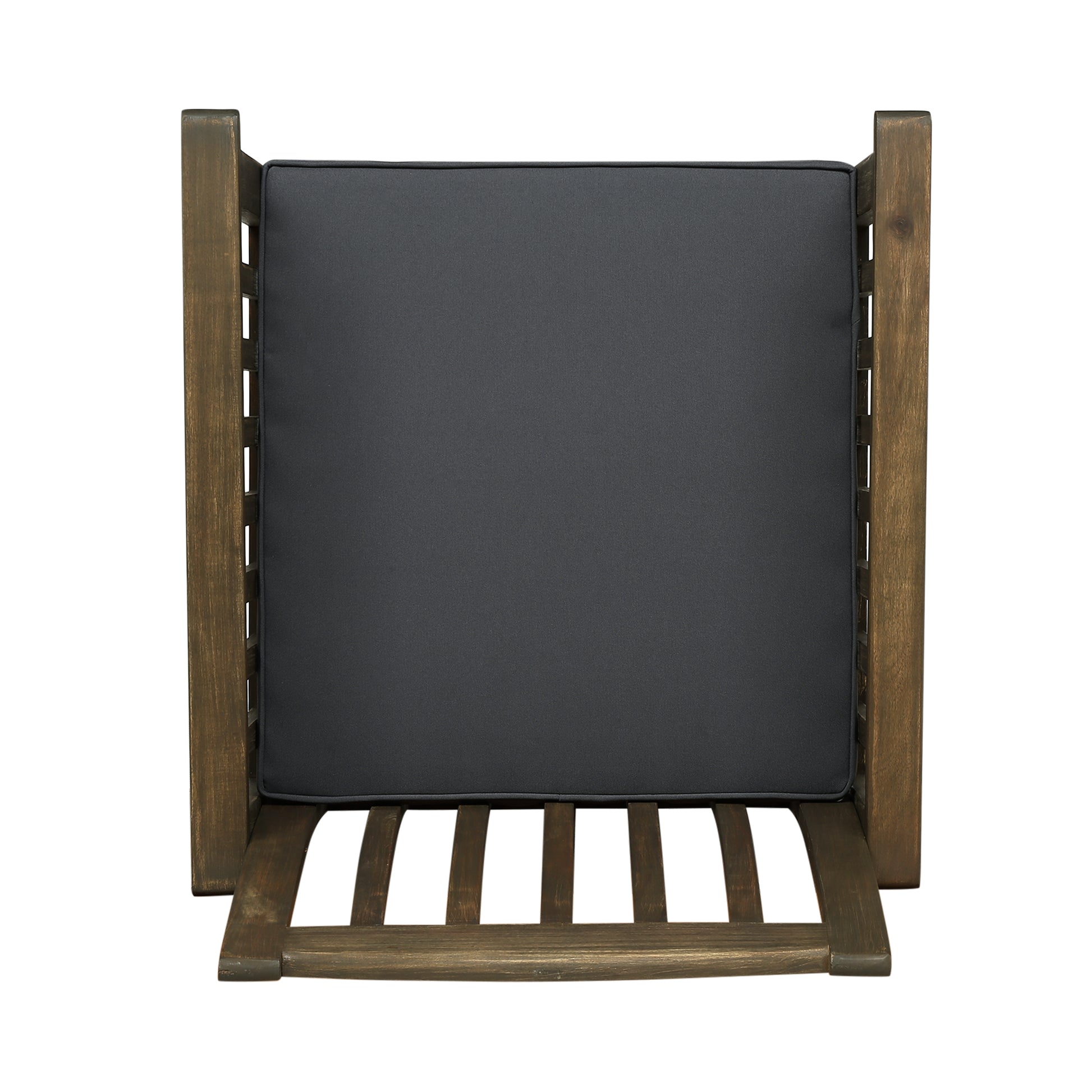 Casa Acacia Dining Chair,2Pcs With 2 Cushions Dark Grey Acacia Wood