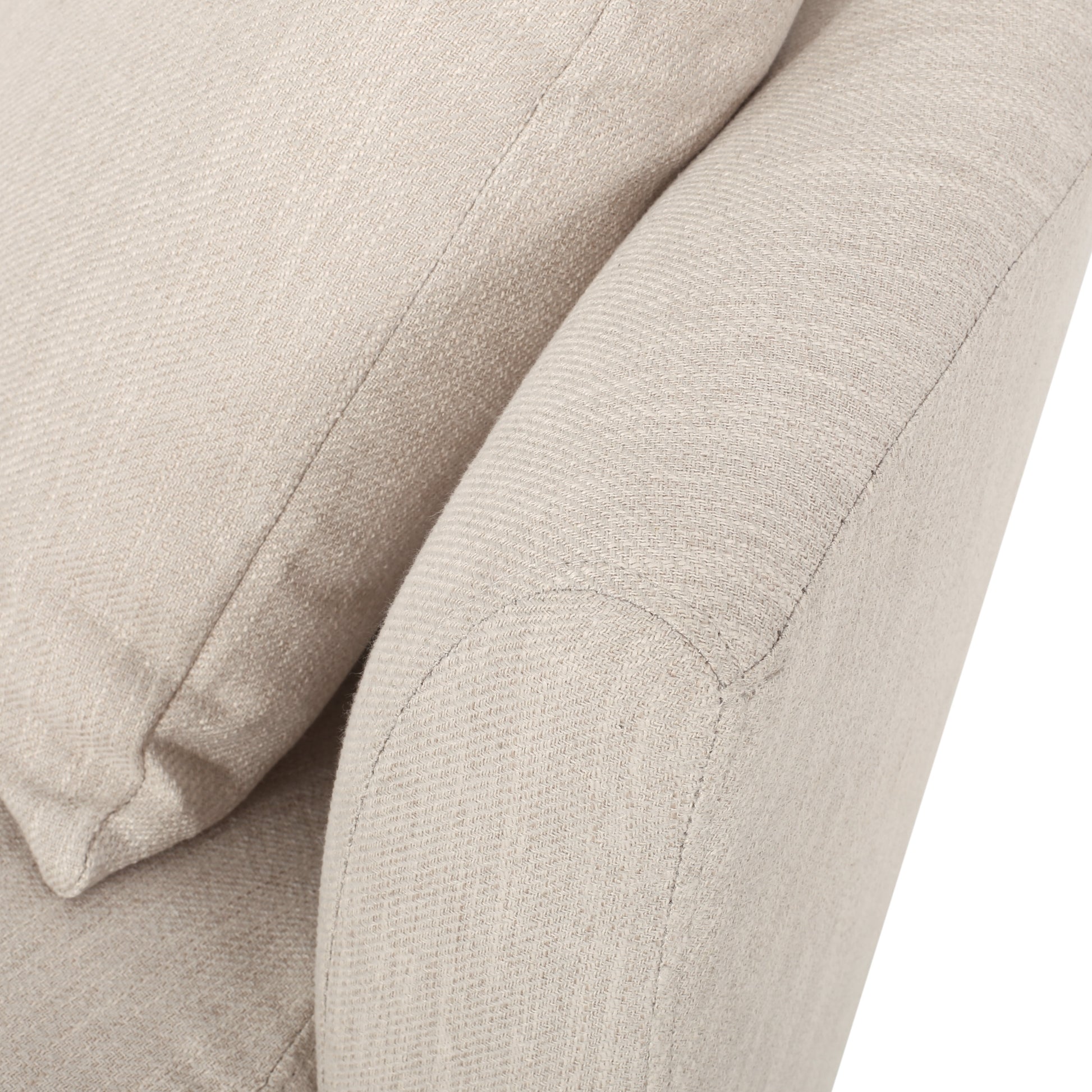 Swivel Club Chair Beige Brown Fabric