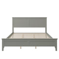 Modern Gray Solid Wood Queen Platform Bed Old Sku:Wf283525Aae Queen Gray Solid Wood