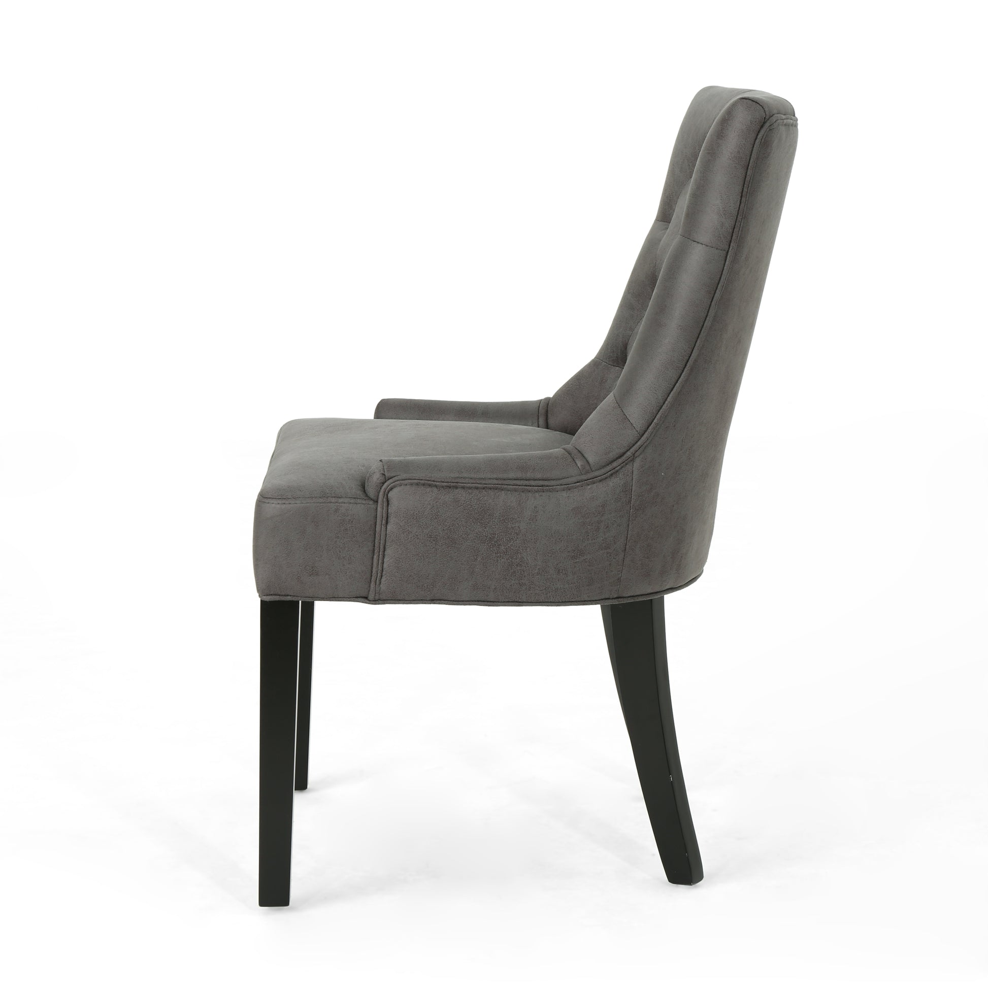 Cheney Dining Chair Kd Mp2 Set Of 2 Slate Microfiber