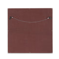 Wall Mirror Straight Line Design Tc Leather Brown Mdf