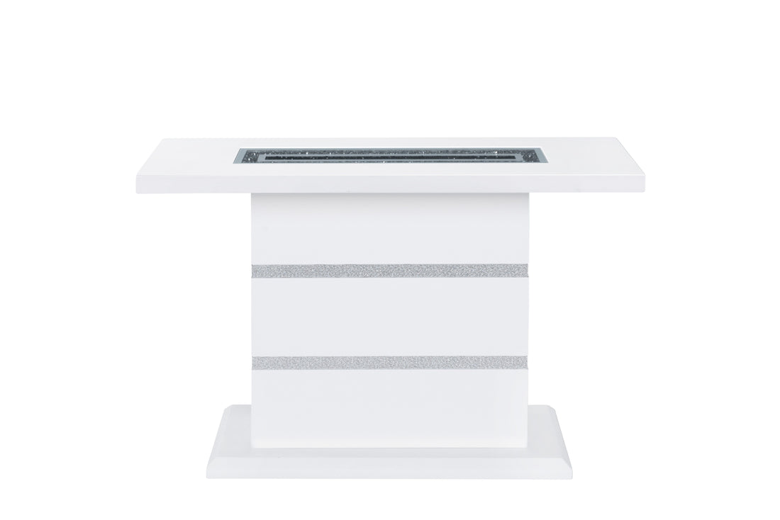 Ariya White Console Table White Rubber Wood