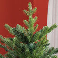 Homcom 6Ft Artificial Christmas Tree With 1821 Tips, Foldable Metal Stand, Easy Assembly, Hinged Xmas Tree For Home, Office, Holiday, Green Green Plastic