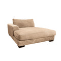 Bella Tan Corduroy Left Facing 2 Piece Sectional Tan Wood Corduroy 2 Seat