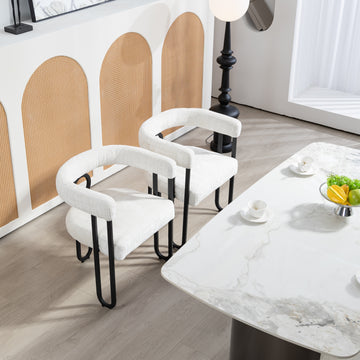 Coolmore Contemporary Designed Chenille Fabric Upholstered Accent Dining Chair Barrel Side Chairs Kitchen Armchair For Living Room Set Of 2 Beige Chenille Beige Dining Room Foam Chenille