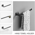 4 Piece Matte Black Bathroom Set Towel Ring, Toilet Paper Holder, Towel Hook, And 24