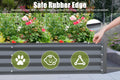 8X4X1 Ft Galvanized Raised Garden Bed, Outdoor Planter Garden Boxes Large Metal Planter Box For Gardening Vegetables Fruits Flowers, Gray Gray Garden & Outdoor Steel