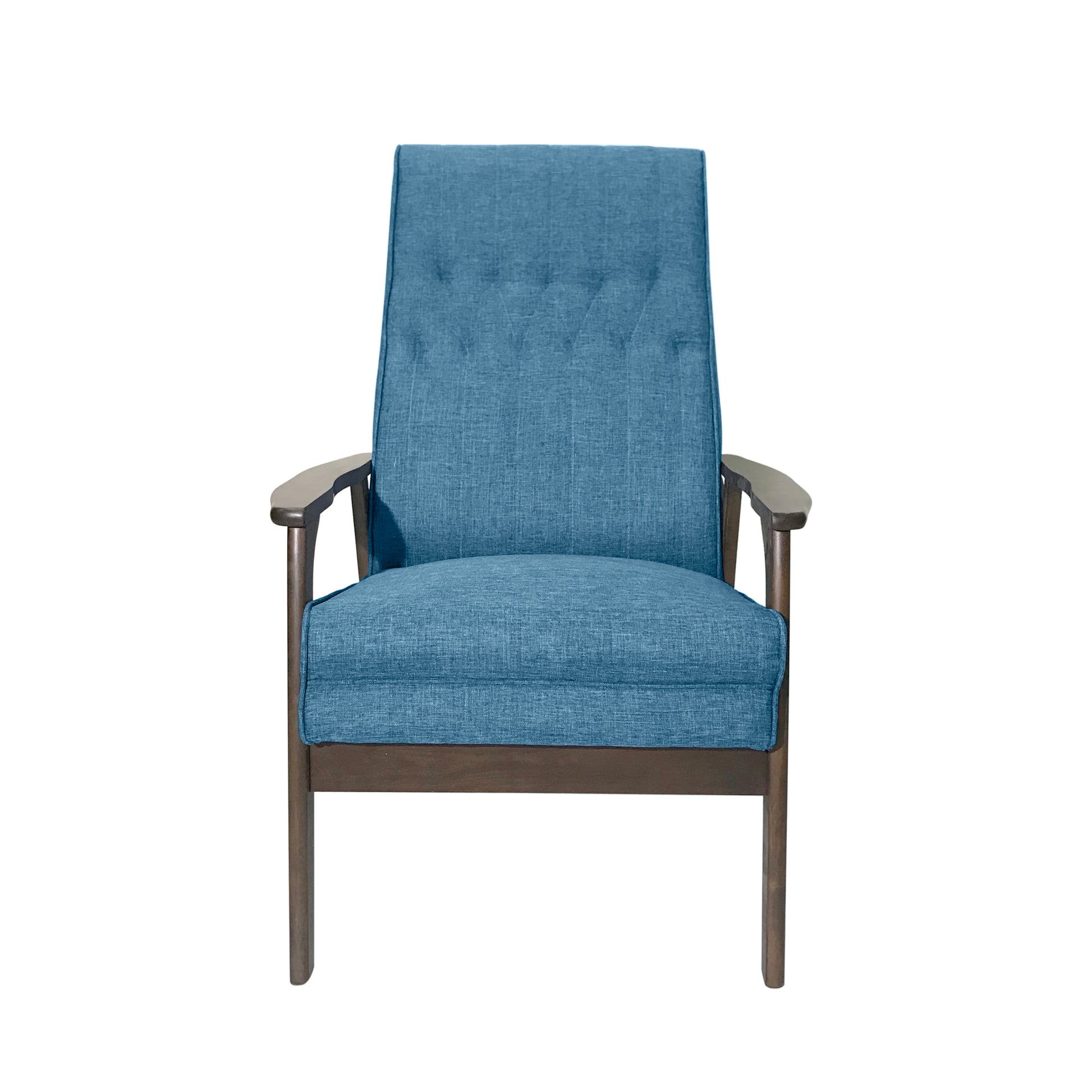 Accent Chair Blue Fabric