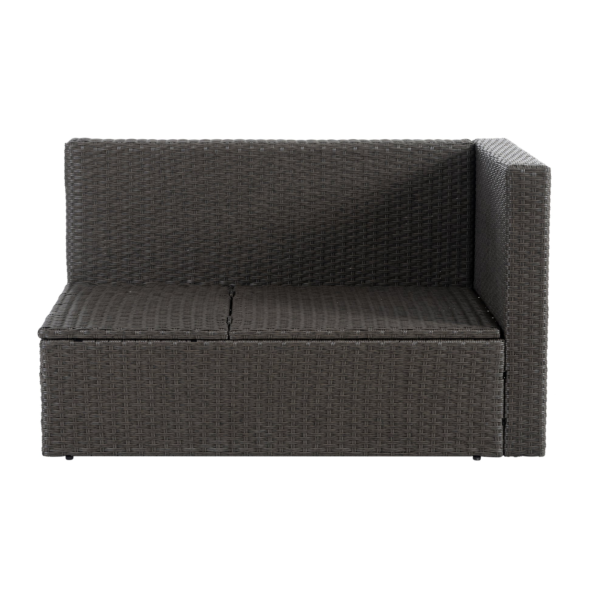 Patio Furniture, Outdoor Furniture, Seasonal Pe Wicker Furniture,7 Pcs Set Wicker Furniture With Lounger Sofa Yes Dark Gray Seats 6 Pe Rattan Iron Waterproof Fabric