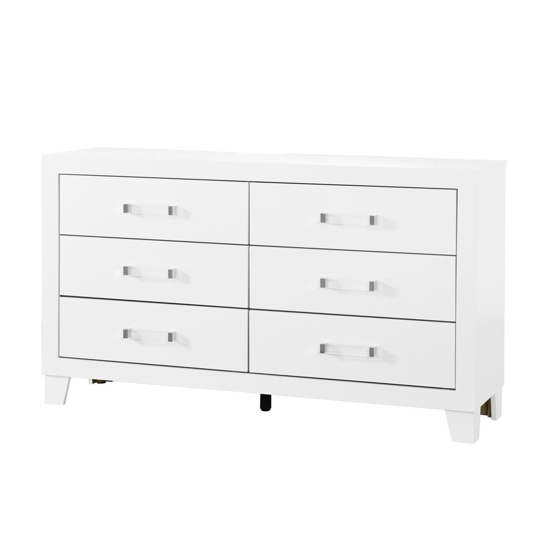 Omoda White Dresser White Rubber Wood