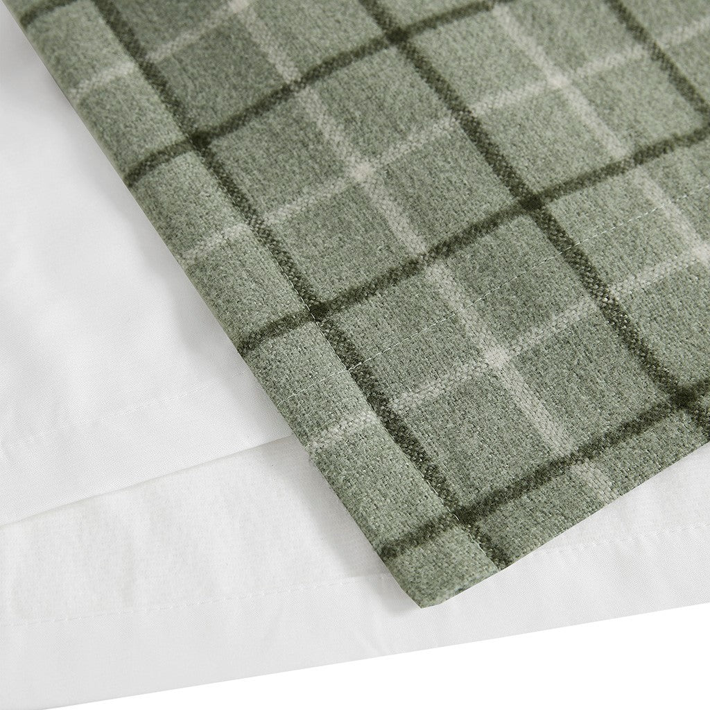 Plaid Faux Leather Tab Top Curtain Panel With Fleece Lining Only 1 Pc Curtain Panel Multicolor Polyester