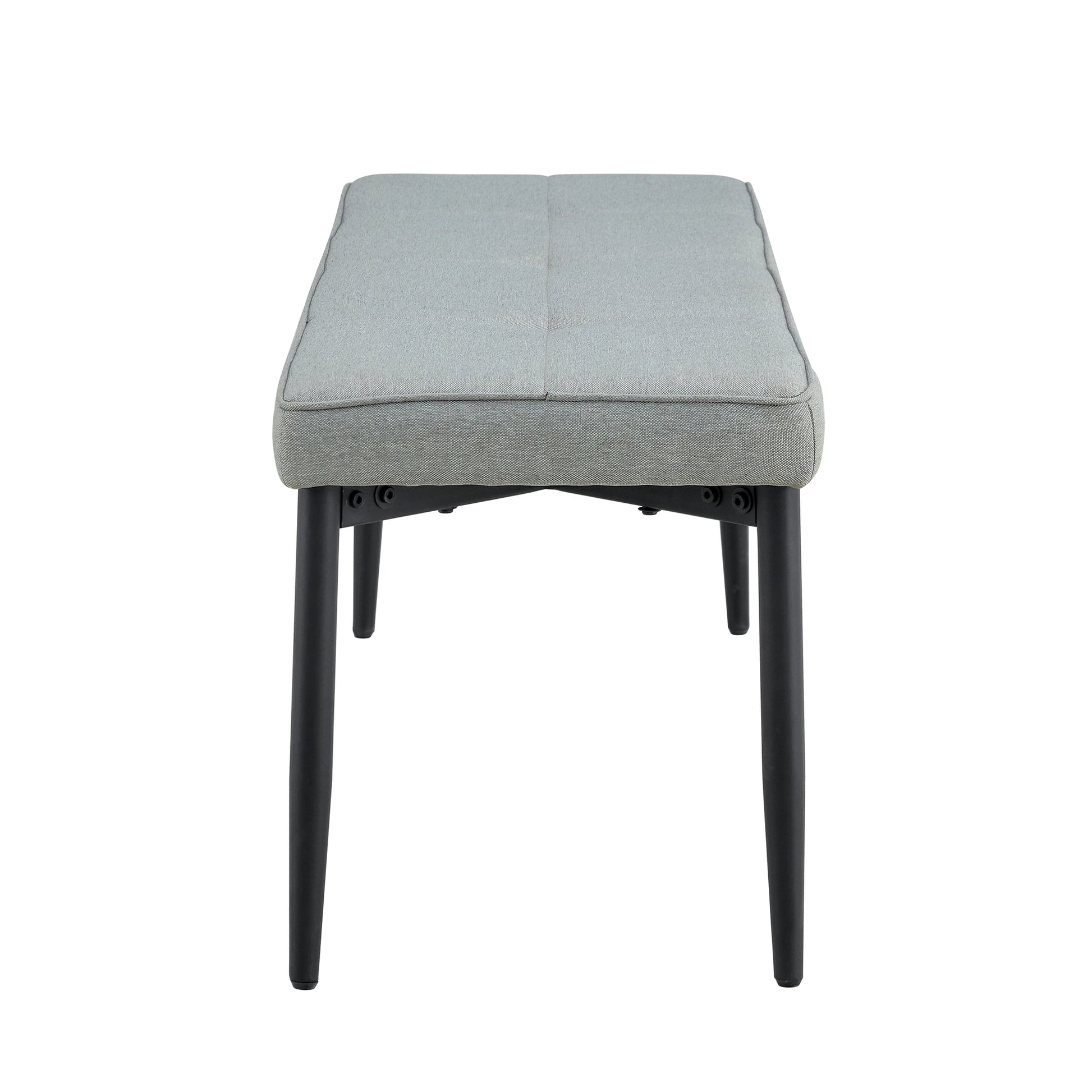 63" Modern Style 6 Piece Dining Table With 4 Chairs & 1 Bench, Table With Marbled Veneers Tabletop And V Shaped Table Legs White Metal Grey White Modern Rectangular Mdf Mdf