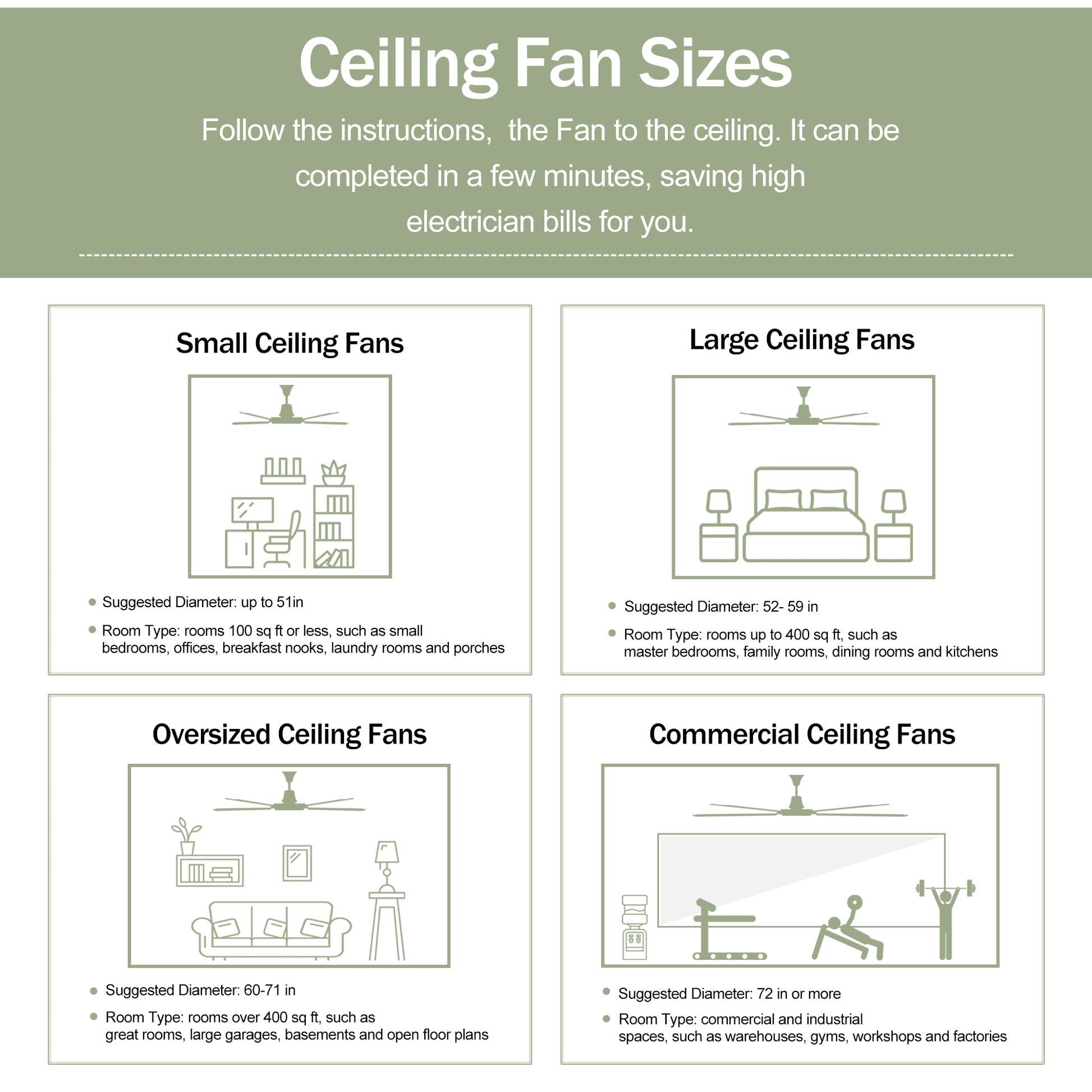 52" Ceiling Fan With Remote Control No Lights,Modern Reversible Dc Motor Indoor 3 Blades Ceiling Fans For Patio Bedroom Living Room Matte Black Wood Metal