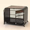 Heavy Duty Dog Crate Furniture Wooden Table Pet Dog Cage Kennel House Indoor Side End Table Decor With Removable Trays And Lockable Wheels For Small Dogs 33