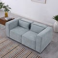 Modular Sofa Grayish Blue Chenille Fabric, Simple And Grand, The Seat And Back Is Very Soft. This Is Also A Knock Down Sofa Grayish Blue Chenille 2 Seat