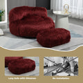 Coolmore Bean Bag Chair, Floor Sofa With Handle,Accent Sofa Chair With Ottoman For Gaming Reading Relaxing Wine Red Wine Red Foam Plush