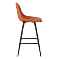 Counter Stools,Set Of 2 Bar Stools With Back And Footrest, Modern Metal Counter Height Barstools For Kitchen Home Bar,25.5