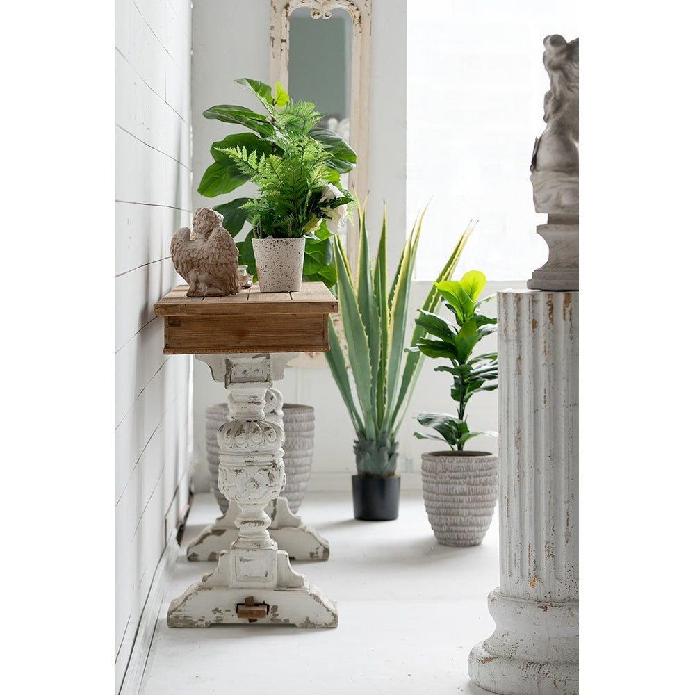 59X18X32" Alcott Buffet Table Brown Antique White Boho,European,Farmhouse,French Country,Rustic Solid Wood Mdf