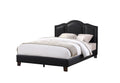 Queen Bed In Black Queen Black Light Brown Panel Faux Leather Faux Leather