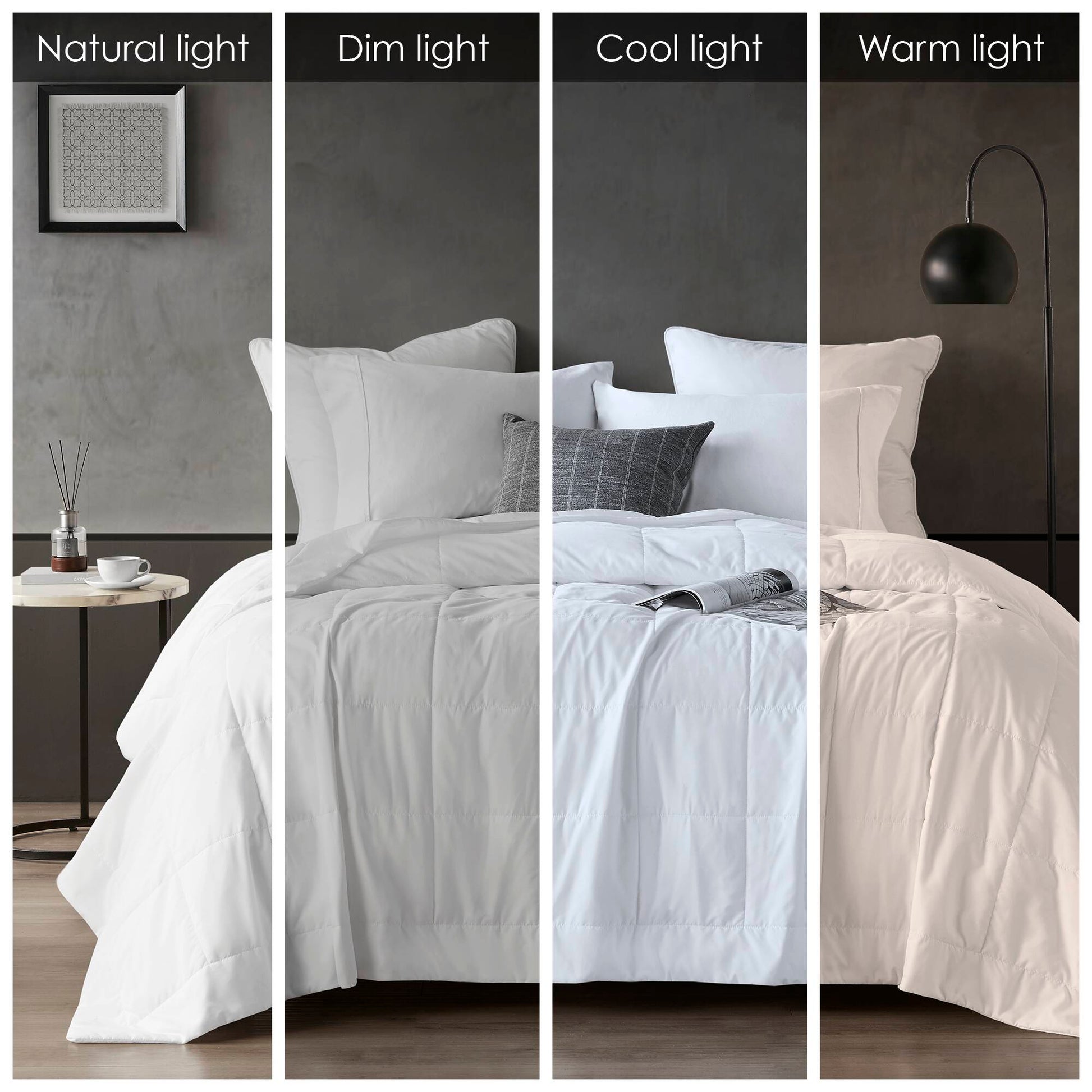 Down Alternative Blanket White Full Queen White Polyester