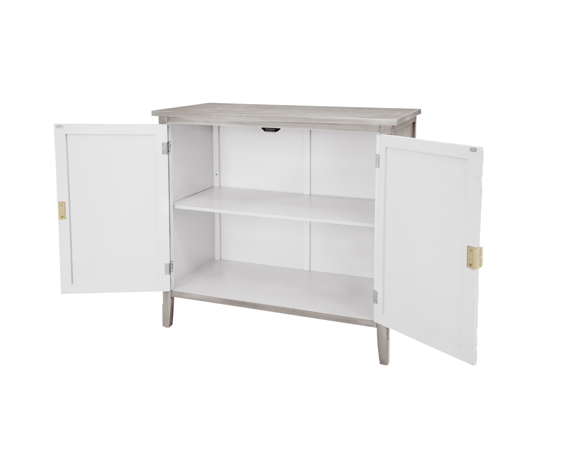 2 Door Cabinet, American Furniture, Suitable For Bedroom, Living Room, Study Light Grey Mdf