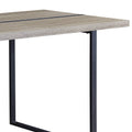 Grey Oak And Black 2 Shelf Dining Table Grey Black Dining Room Contemporary Rectangular Paper Composite Sled