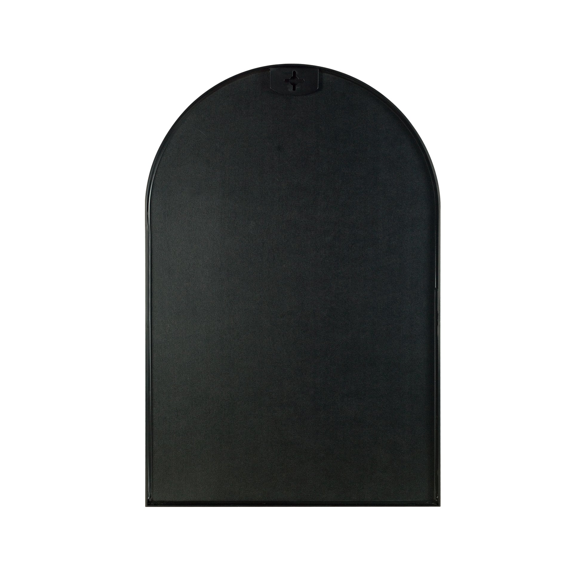 Black 24X32 Inch Metal Arch Barhroom Mirror Black Classic Mdf Glass Aluminium