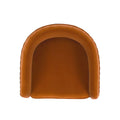 Mirah Modern Open Barrel Dining Chair, Burnt Orange Performance Velvet Burnt Orange Foam Velvet