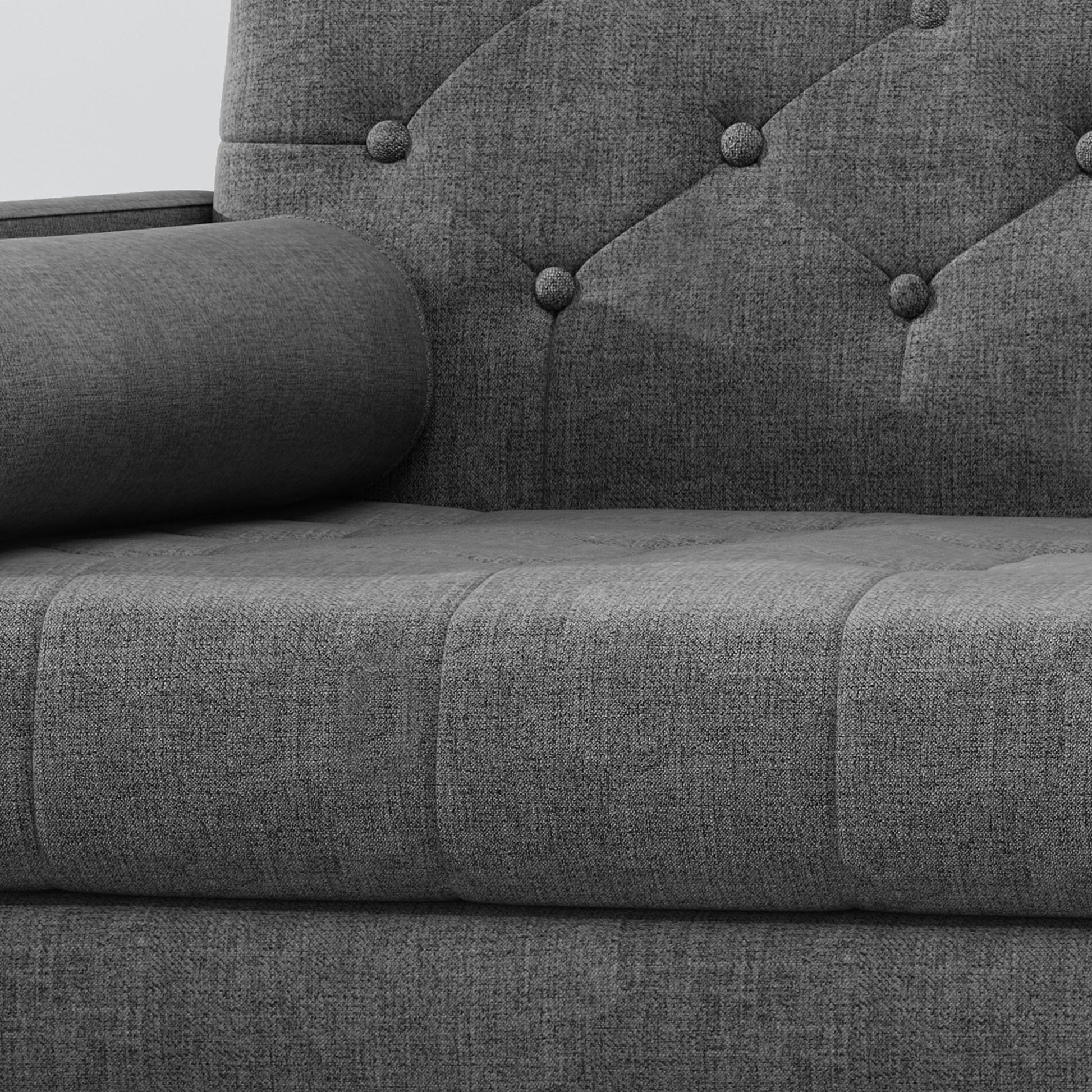 Club Chair Dark Grey Fabric