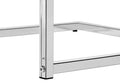 Accent Table, C Shaped, End, Side, Snack, Living Room, Bedroom, Grey Laminate, Chrome Metal, Contemporary, Modern Grey Particle Board