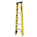 6 Fibreglass Step Ladder Series 300Lbs Yellow Fiberglass