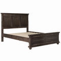 Traditional Town And Country Style Pinewood Vintage King Bed, Rich Brown King Brown Pine