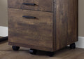 File Cabinet, Rolling Mobile, Storage Drawers, Printer Stand, Office, Work, Brown Laminate, Contemporary, Modern Brown Particle Board