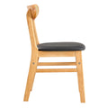 The Stylish And Durable Solid Wood Dining Chair, Small Curved Back, Pu Cushion, And Beautiful Shape Match Perfectly With Any Room And Everyday Use Wood Set Of 2 Rubber Wood