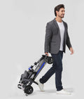 M2085 Foldable Travel Mobility Scooter Blue Abs,Aluminium Alloy,Pvc,Rubber