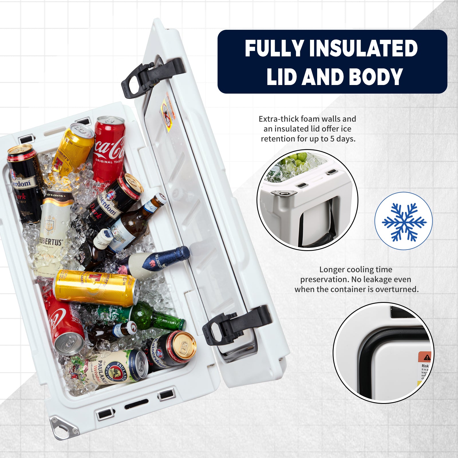 40Qt White Warming Box White Polyethylene