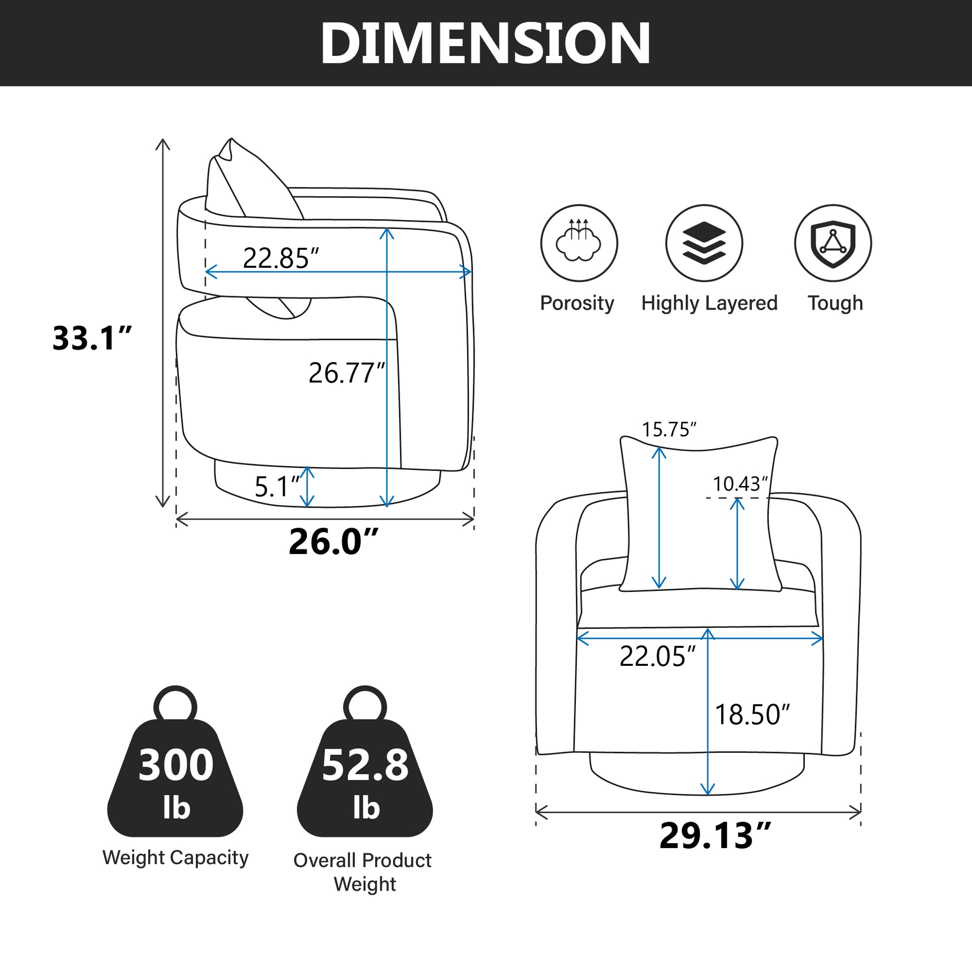 29.1"W Swivel Accent Open Back Chair Modern Comfy Sofa Chair With Weathered Base For Nursery Bedroom Living Room Hotel Office, Club Chair Leisure Arm Chair For Lounge Beige,Linen Blend Beige Linen Blend