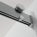 Top Rail Only, Stainless Steel Top Track With Buffer For Shower Door, 24D02P01 T60Bnx Brushed Nickel Stainless Steel