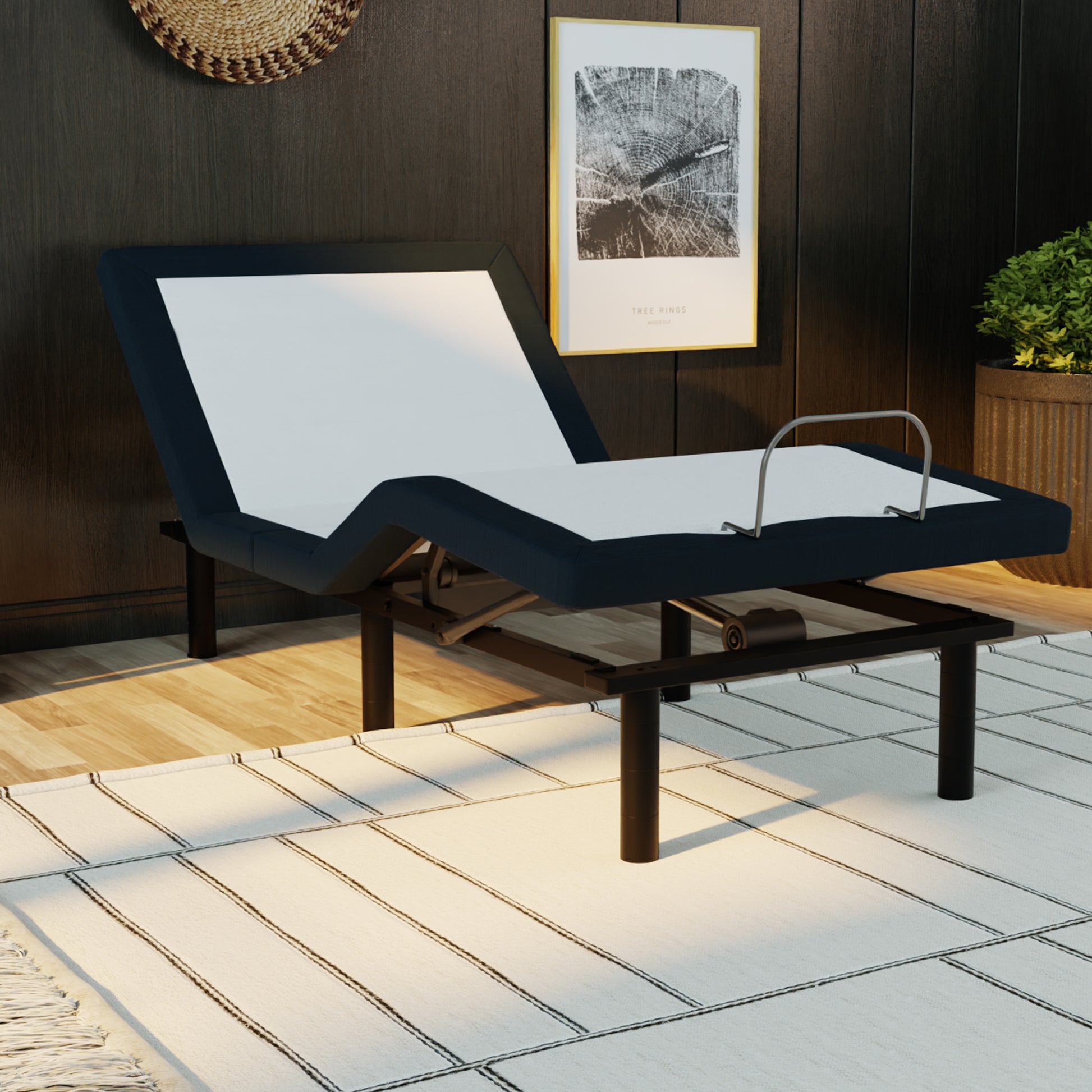 Model 3 Adjustable Base Twin Long: Zero Clearance Twin Xl Grey Metal