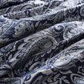 12 Piece Comforter Set With Cotton Bed Sheets Navy King King Navy Polyester