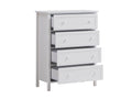 White 4 Drawer Chest White Bedroom Mdf Lvl