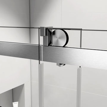 Roller Set With Wall Brackets And Anti Jump Knobs Only, 24D01P09 Chx Chrome Stainless Steel
