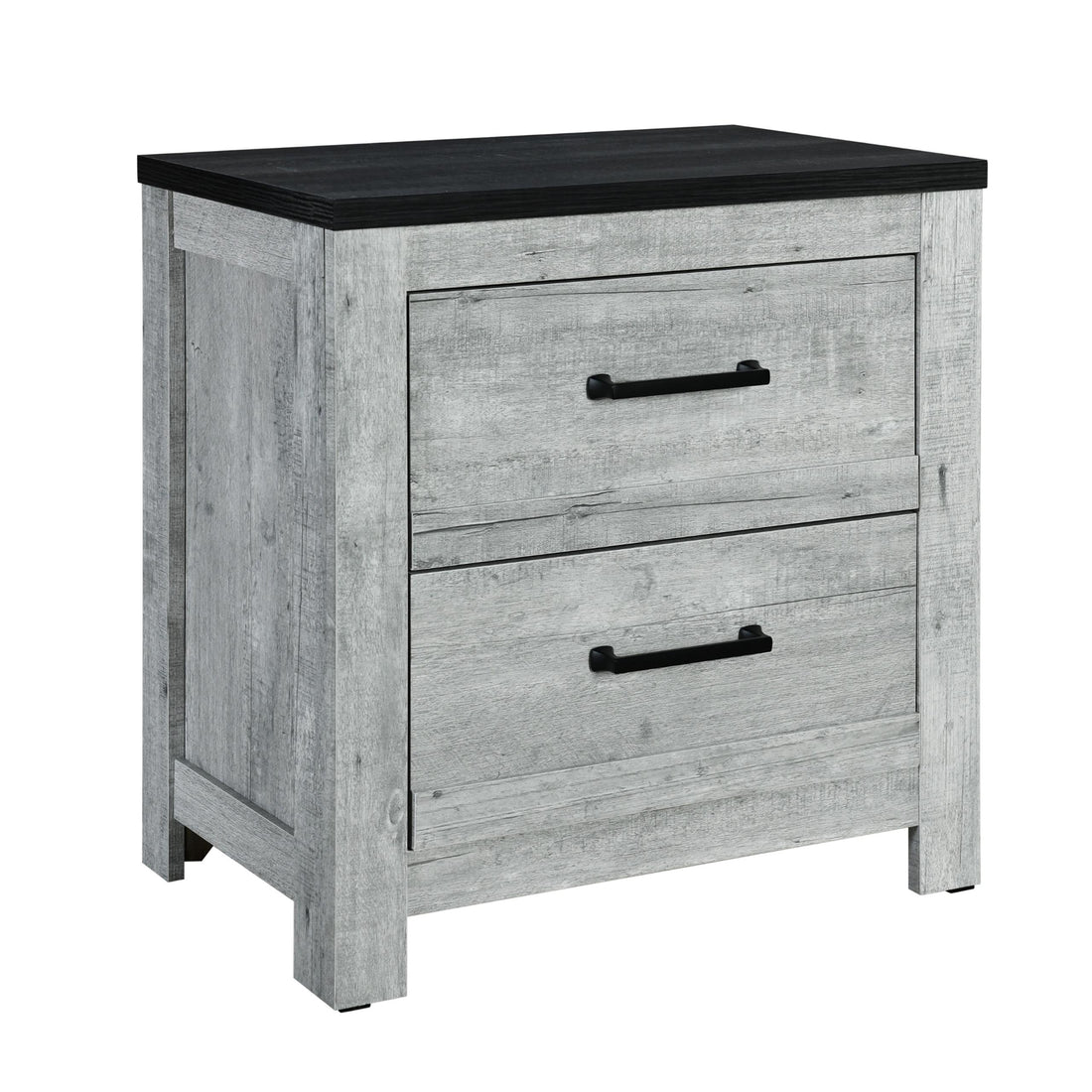 Kicks Grey Wash Nightstand Gray Wash Solid Wood Mdf