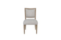 Oversized Side Dining Chair Set Of 2 Sand Solid Wood Mdf