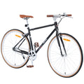 Single Speed Retro Style 700C Road Bike For Men Women'S City Bicycle,Steel Frame Black Steel