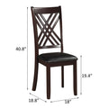 Black And Espresso Cross Back Side Chairs Set Of