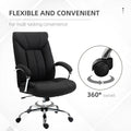 Vinsetto High Back Home Office Chair, Computer Desk Chair With Lumbar Back Support And Adjustable Height, Black Black Linen